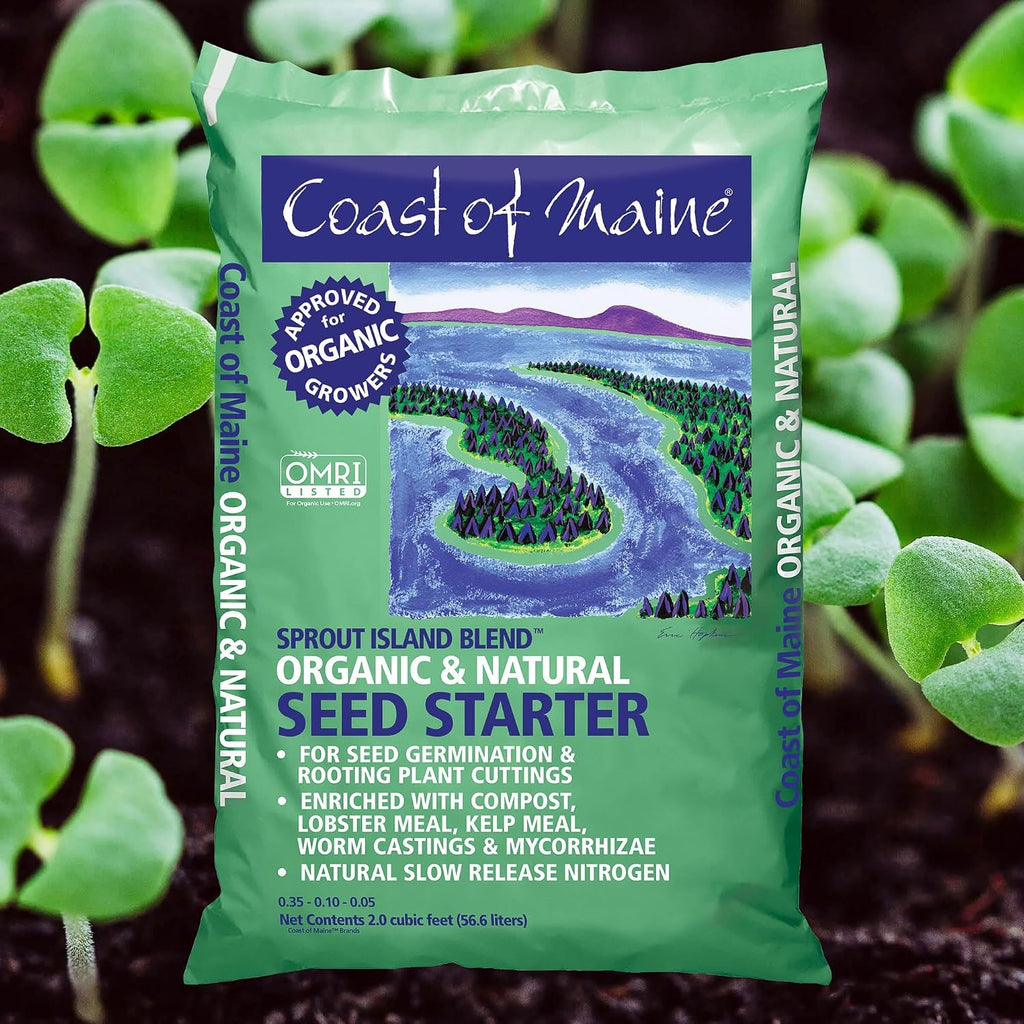 Coast of Maine Organic & Natural Sprout Island Blend Seed Starter - Seed Germination & Root Plant Cuttings w/Composted