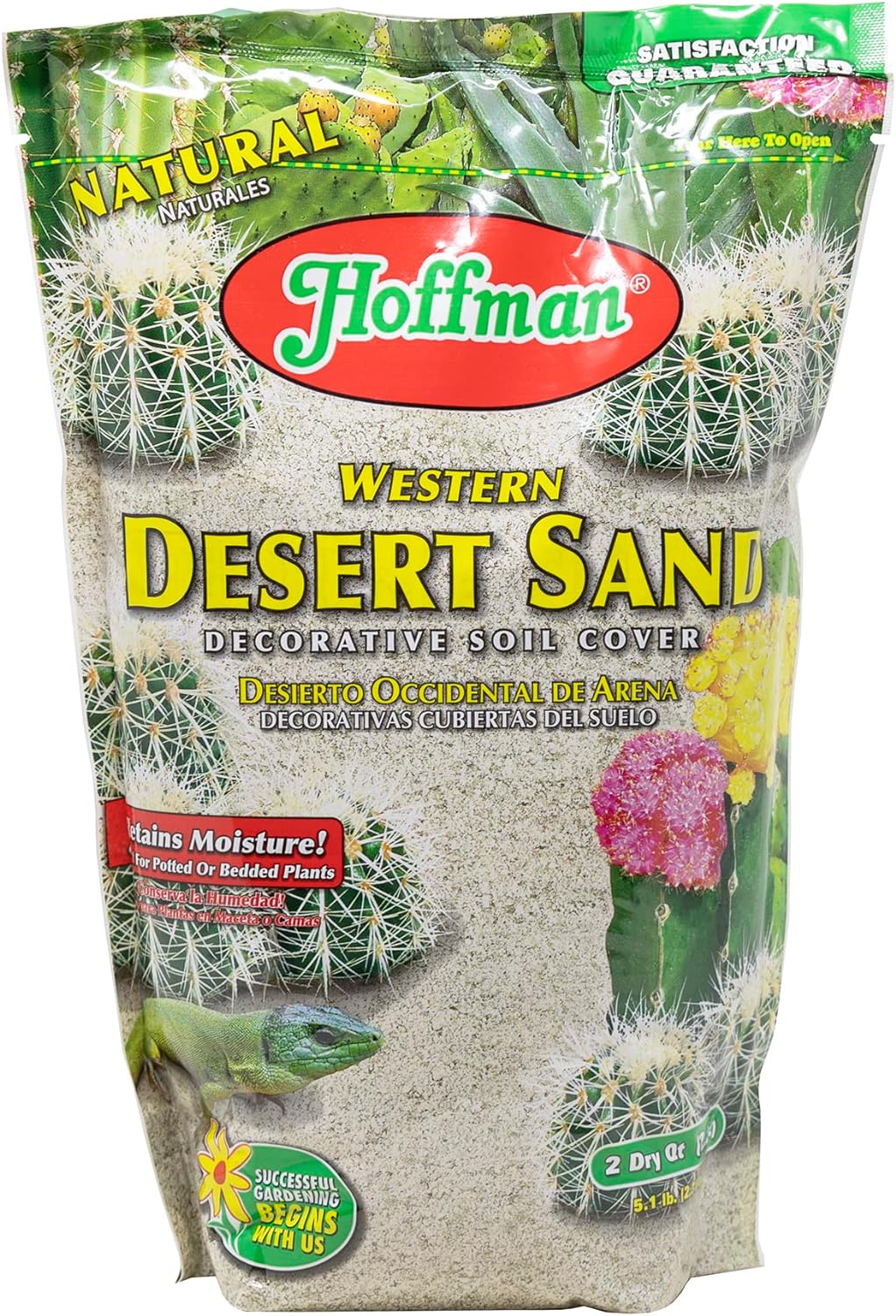 Hoffman Western Desert Sand Decorative Soil Cover for Potted or Bedded Plants, 2 Dry Quarts, 2 Pack