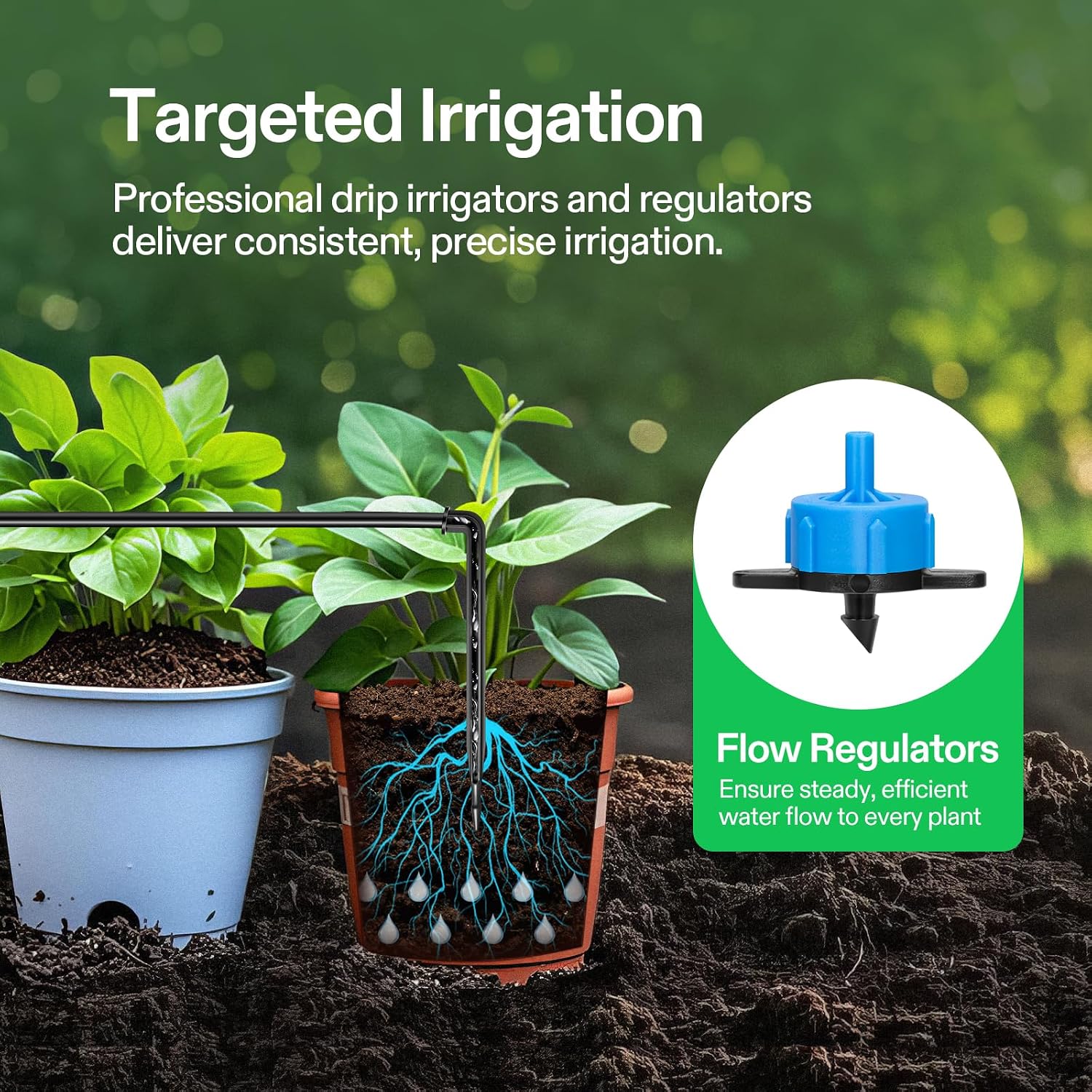 VIVOSUN Professional Automatic Drip Irrigation Kits, 15W Output, All in One Professional Grow Kit- Includes Pump, Timer