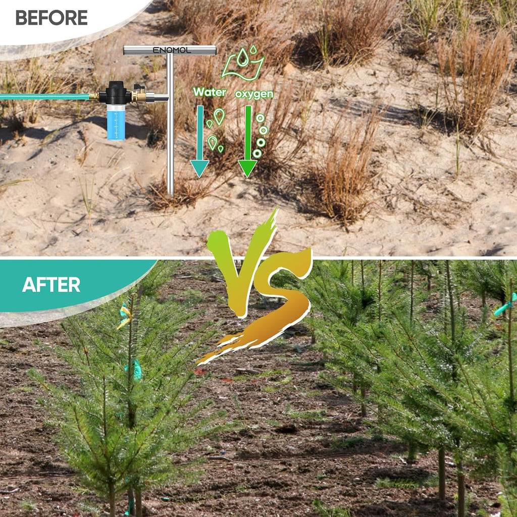 Stainless Steel Deep Root Tree Watering Tool,Root Feeder with Fertilizer Bottle Watering Wand Irrigation System