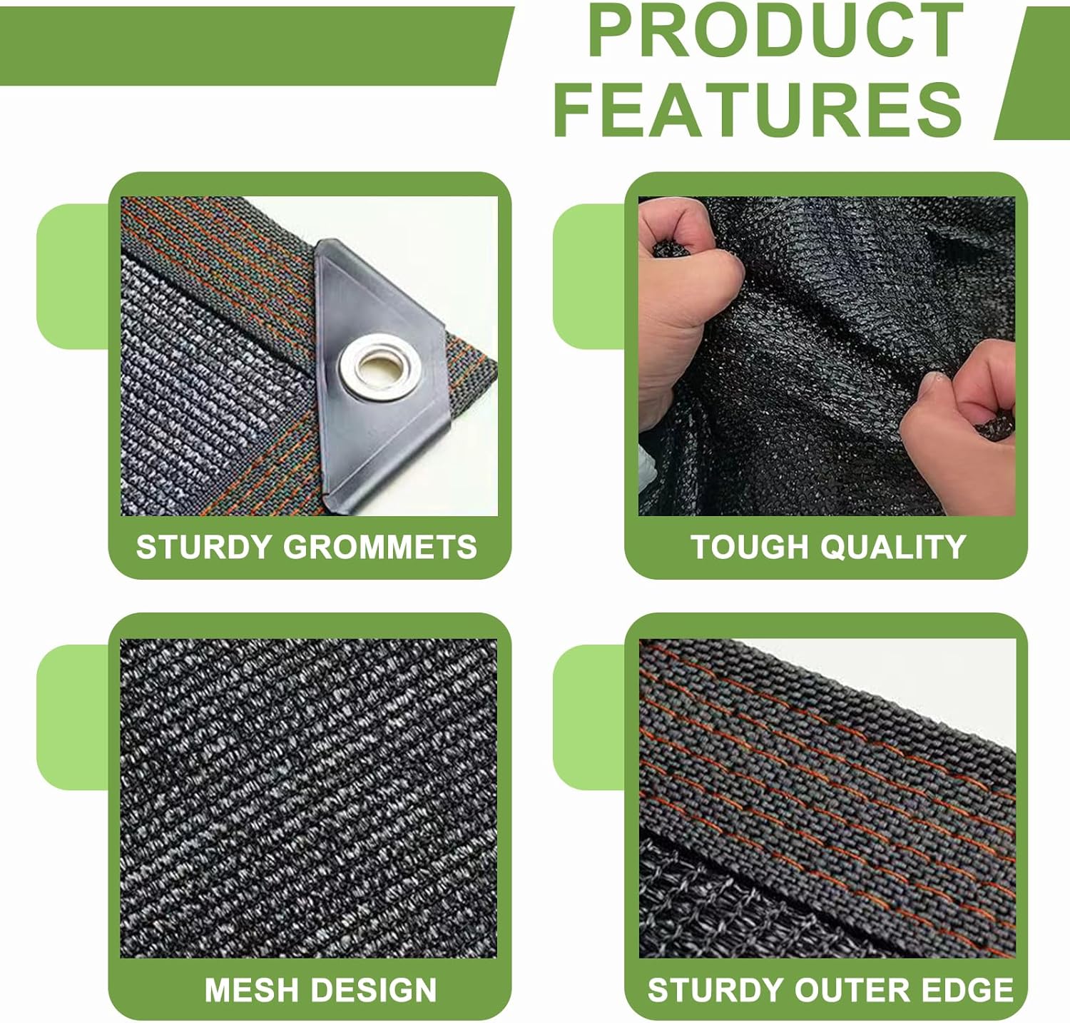 10Ft x 20Ft 40% Shade Cloth Greenhouse Tarp Mesh with Grommets for Plants | 40% UV Block, Tear-Resistant HDPE