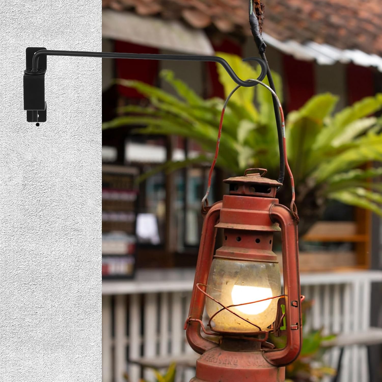 12 inch 4 Pack Swivel Plant Hangers Outdoor Heavy Duty - Black Iron Plant Hanging Hook Bracket for Flowers Baskets Pots