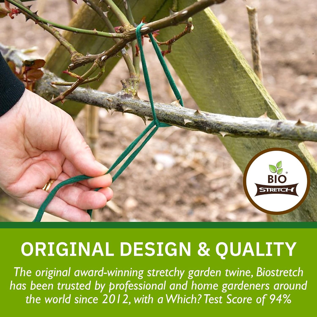 Soft Garden Plant Ties for Indoor & Outdoor Plants - Strong & Stretchy Cut-to-Length Plant Tape for Climbing Plants