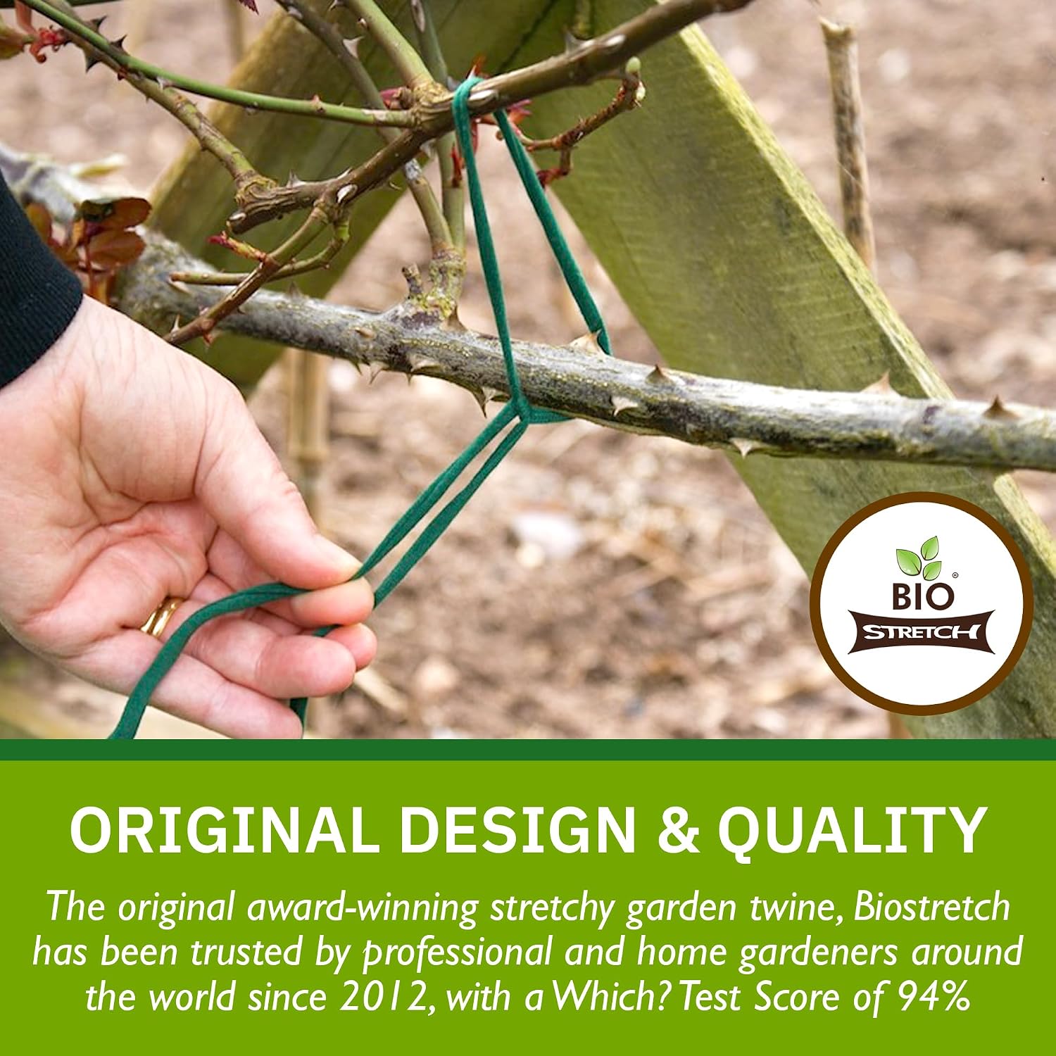 Soft Garden Plant Ties for Indoor & Outdoor Plants - Strong & Stretchy Cut-to-Length Plant Tape for Climbing Plants