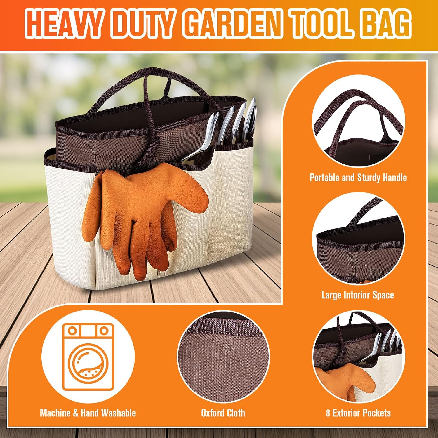 Garden Tool Set - 10 PCS Heavy Duty Stainless Steel Gardening Tools Set with Storage Bag, Gardening Kit Ideal Gardening