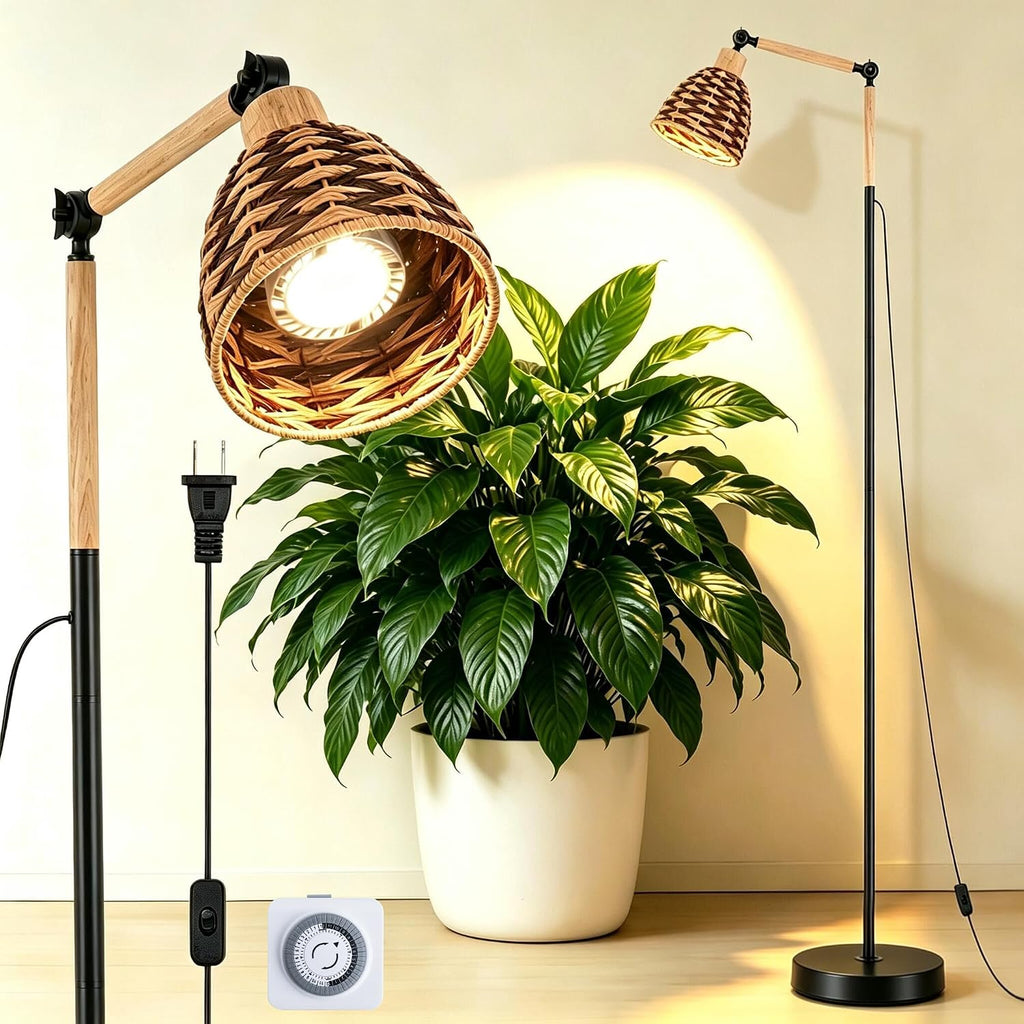 Grow Lights for Indoor Plants Full Spectrum, Plant Lights for Indoor Growing with 30W 4000k, 24H Timer, Standing Tall Grow Lamp for Middle Large Plants(72'', Height Adjustable)