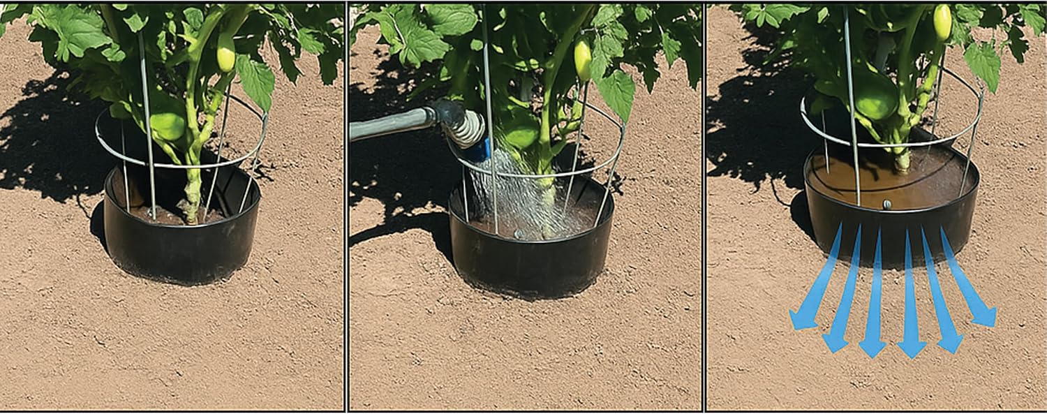 Planting Grow Rings 10 Pack – Interlocking Garden Plant Rings | Garden Rings for Plants Support and Soil Moisture