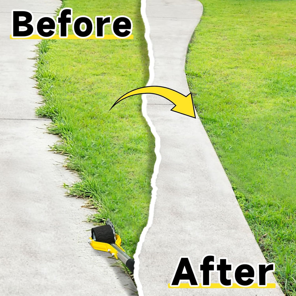 Manual Edger Lawn Tool, 75 Inch Wheel Rotary Edger for Lawn with Extra-Wide Wheel, Grass Edge Trimmer with Adjustable