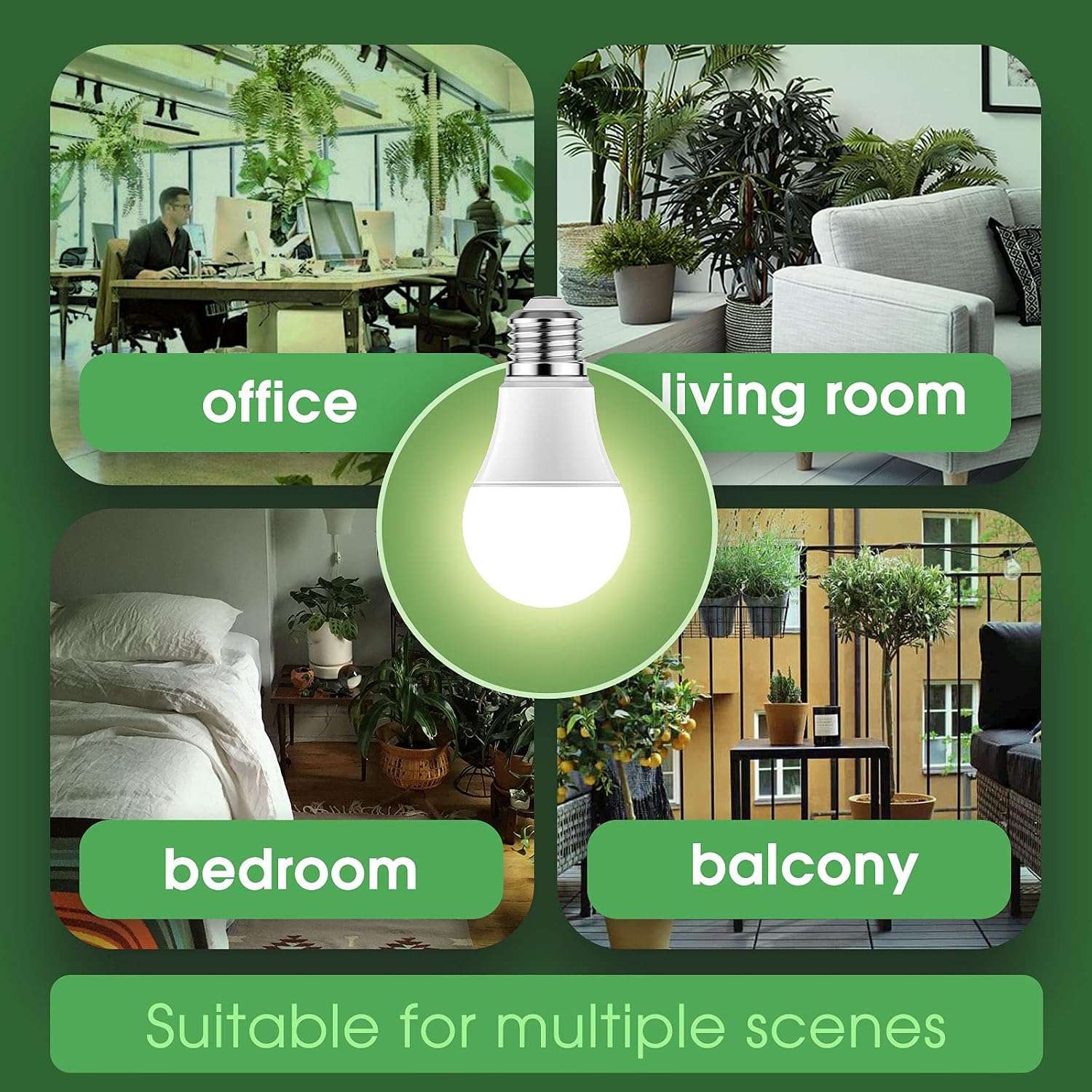 Grow Light Bulbs, LED Grow Light Bulb A19 Bulb, Full Spectrum | Grow Light Bulb, Plant Light Bulbs E26, 11W Grow Bulb