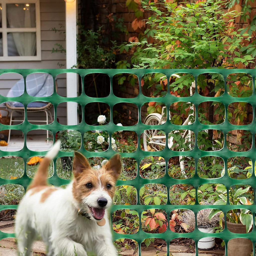 DOEWORKS Plastic Safety Fence, 4 ft x 100 ft Barrier Netting, Green | Large Coverage | Durable Plastic Mesh | Highly