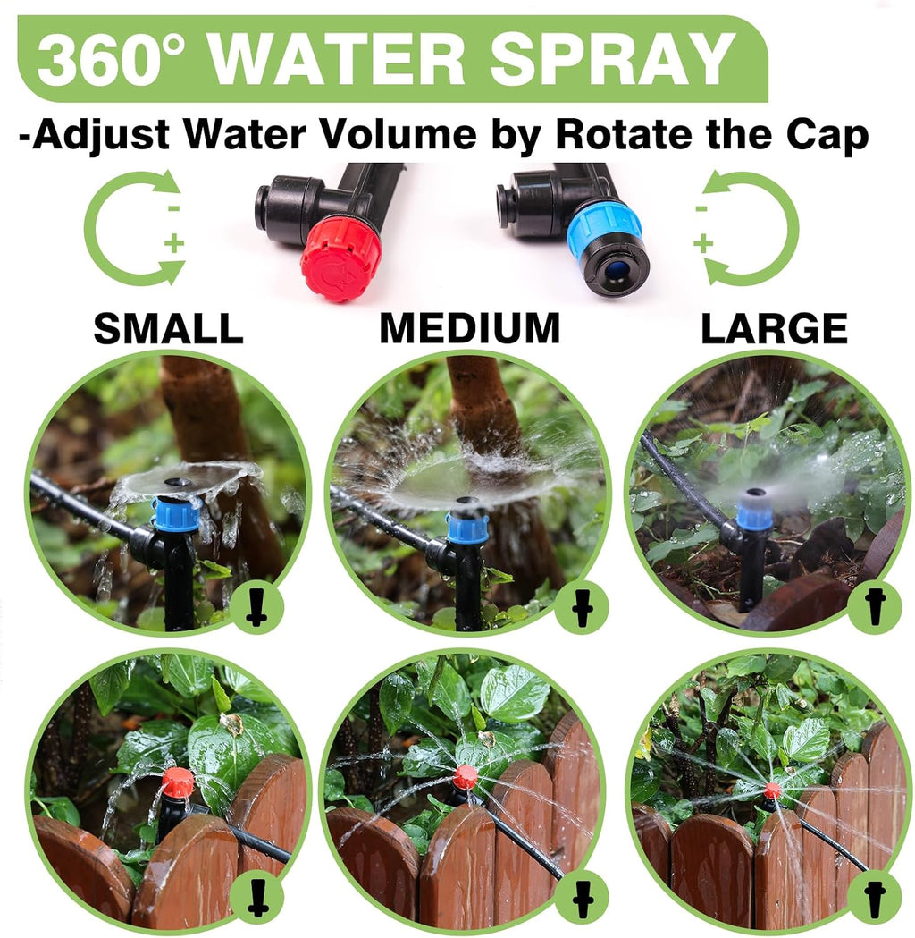 Maotong 240FT Drip Irrigation System Kit New Quick-Connect, Automatic Garden Watering Misting System for Greenhouse