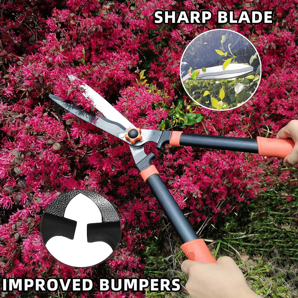 YRTSH Loppers, Hedge Shears & Pruners Combo Set, 3-Piece Hedge Clippers | Heavy Duty Tree & Shrub Care Kit for Yard