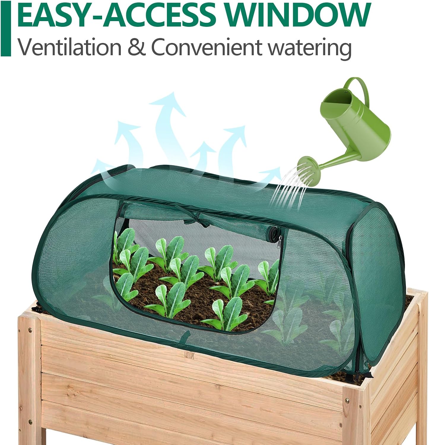 Garden Bed Cover 2 Pack, Mesh Netting Tent, Crop Cage for Raised Bed,- 30% Sunblock Shade Cloth with Metal Anchoring