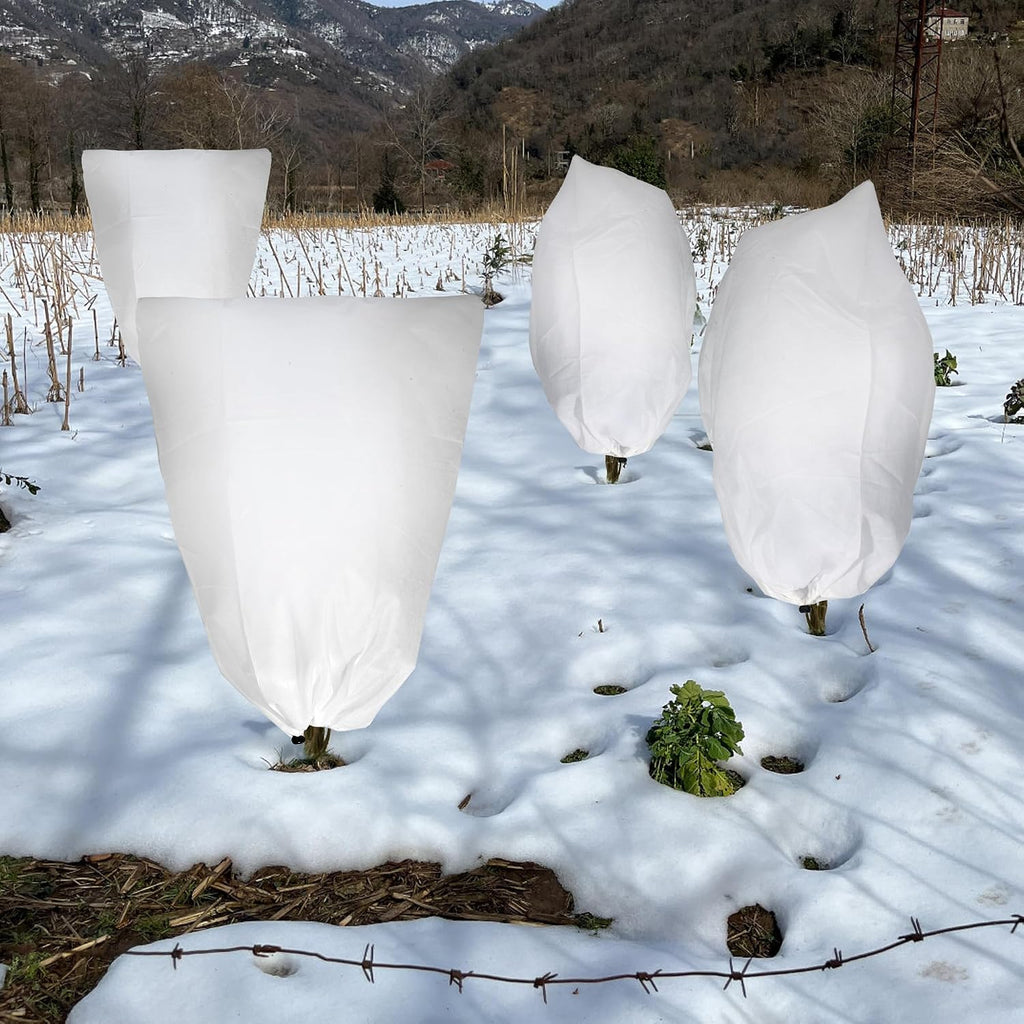 8 Pack Plant Covers Freeze Protection for Winter, 47.2"×31.5" Frost Cloths for Outdoor Plants Cold Weather Blankets