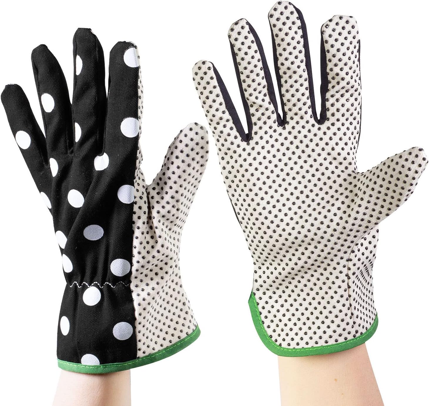 kate spade new york Garden Kneeler and Gloves Set, Picture Dot | Cute, One Size Fits Most Yard Gloves with Rubber Grips
