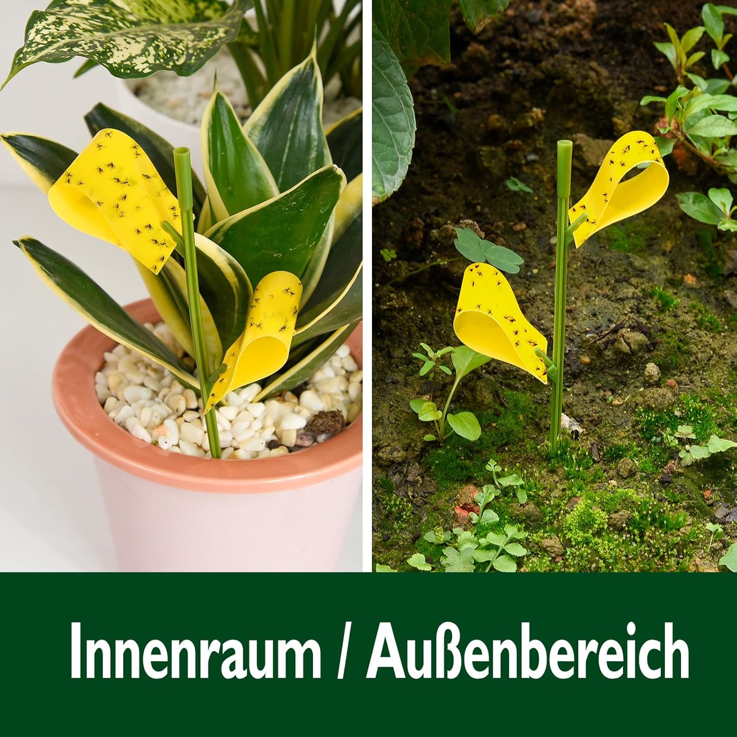 Garsum 84 Traps Sticky Houseplant Traps Gnat Yellow Insect Trap Indoor Fruit Fly Stakes Trap