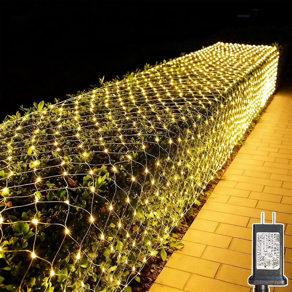 LitHome 34.5FT x 5FT Christmas Net Lights Outdoor Mesh Lights Connectable