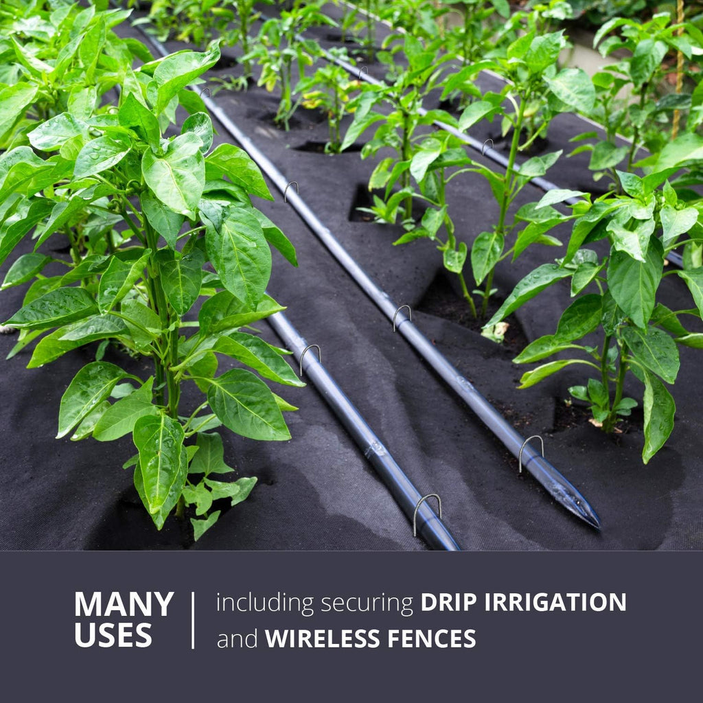 Sandbaggy Galvanized 6 Inch Landscape Staples | Industrial Grade Garden Stakes | Designed for Drip Irrigation Tubing &