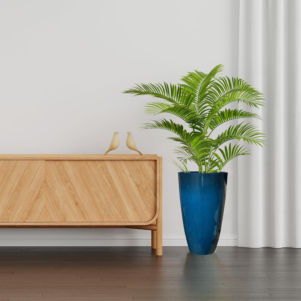 RUBBER BOND Plant Pots 2 Pack - Modern Indoor/Outdoor Planters for Home Decor - Weather-Resistant Large Flower Pots