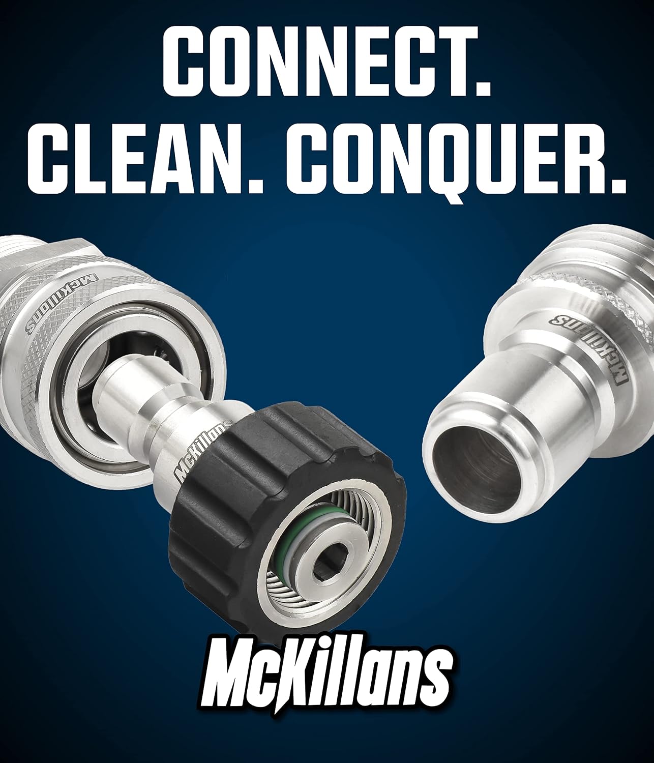 McKillans® M22-14mm Pressure Washer Quick Connect Kit, M22-14mm to 3/8" Male Female Quick Disconnect Kit for Power