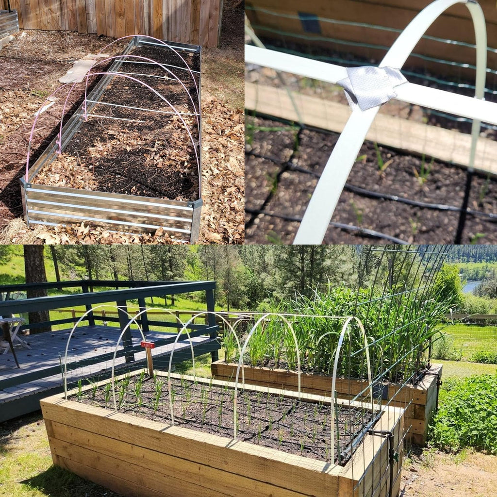 Garden Hoops 36pcs (M Size), Sunwuk Greenhouse Hoops for 2.5-5.5ft Wide Raised Bed, 6 Sets of 8.5ft Long Super Bendable