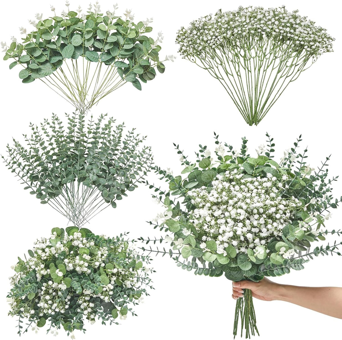 12 Pcs, Cedar Branches, Faux Cedar Stems, Lifelike Christmas Greenery