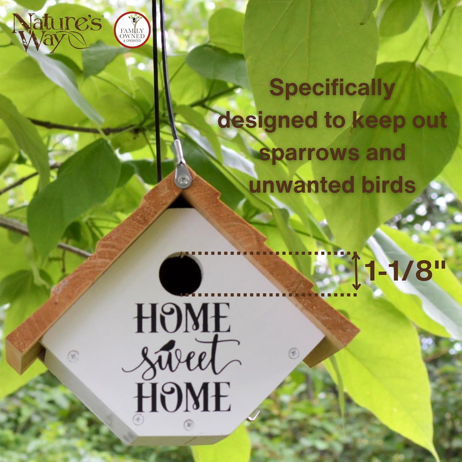 Wild Wings WWLH2-DECO Farmhouse Wren House, White