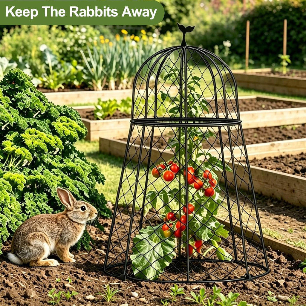 6 Packs Garden Cloches for Plants, Plant Protectors from Animals, Chicken Wire Cloche, Plant Cloche and Cage
