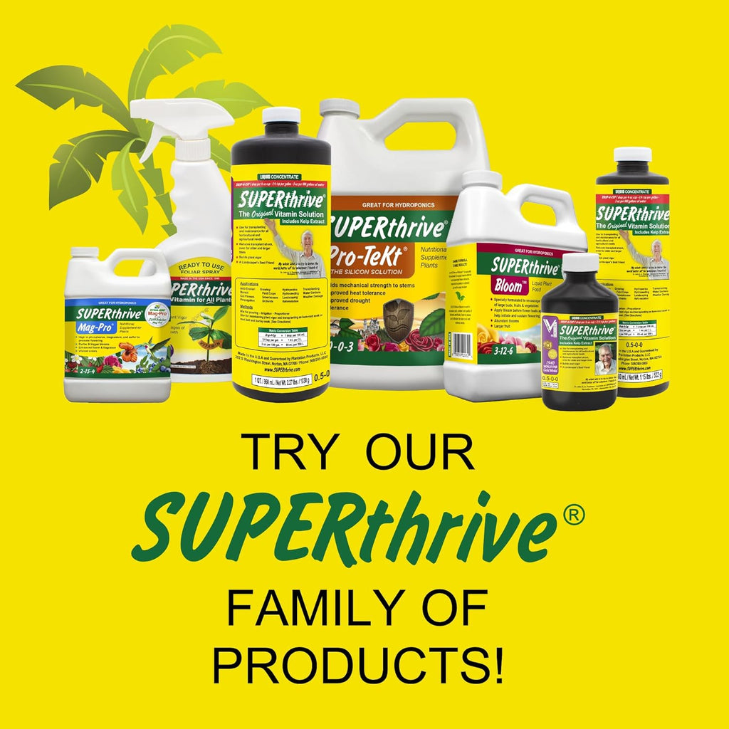 SUPERthrive Vitamin Solution with Kelp, Liquid Concentrate, 1 Pint | 0.5-0-0 formula with kelp extract. For