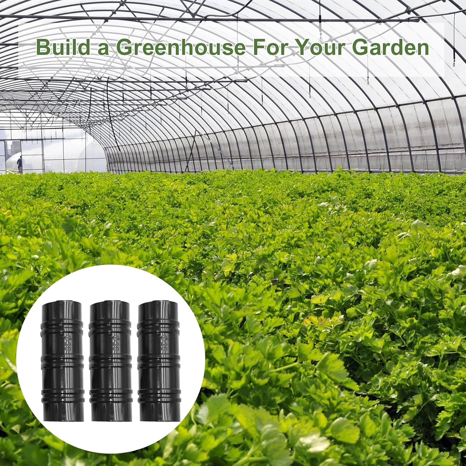 60PCS Greenhouse Clips, 1 Inch Greenhouse Clamps, Gardening and Farming Tube Clips, ABS Plastic Clamps for PVC Pipe