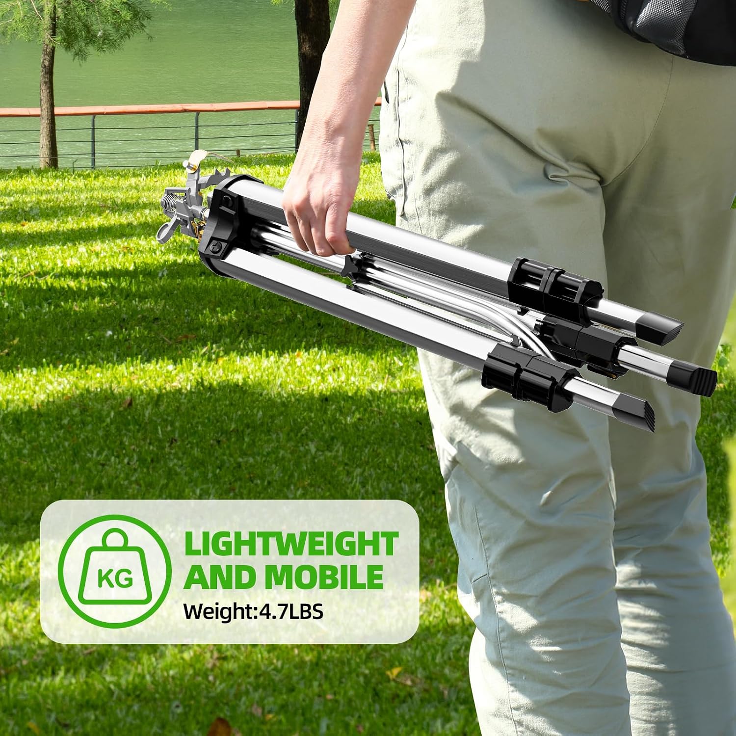 SPECILITE Brass Impact Sprinkler on Tripod Base, Waters up to 90ft, 50 inch | Heavy Duty Metal, 360 Degree Irrigation