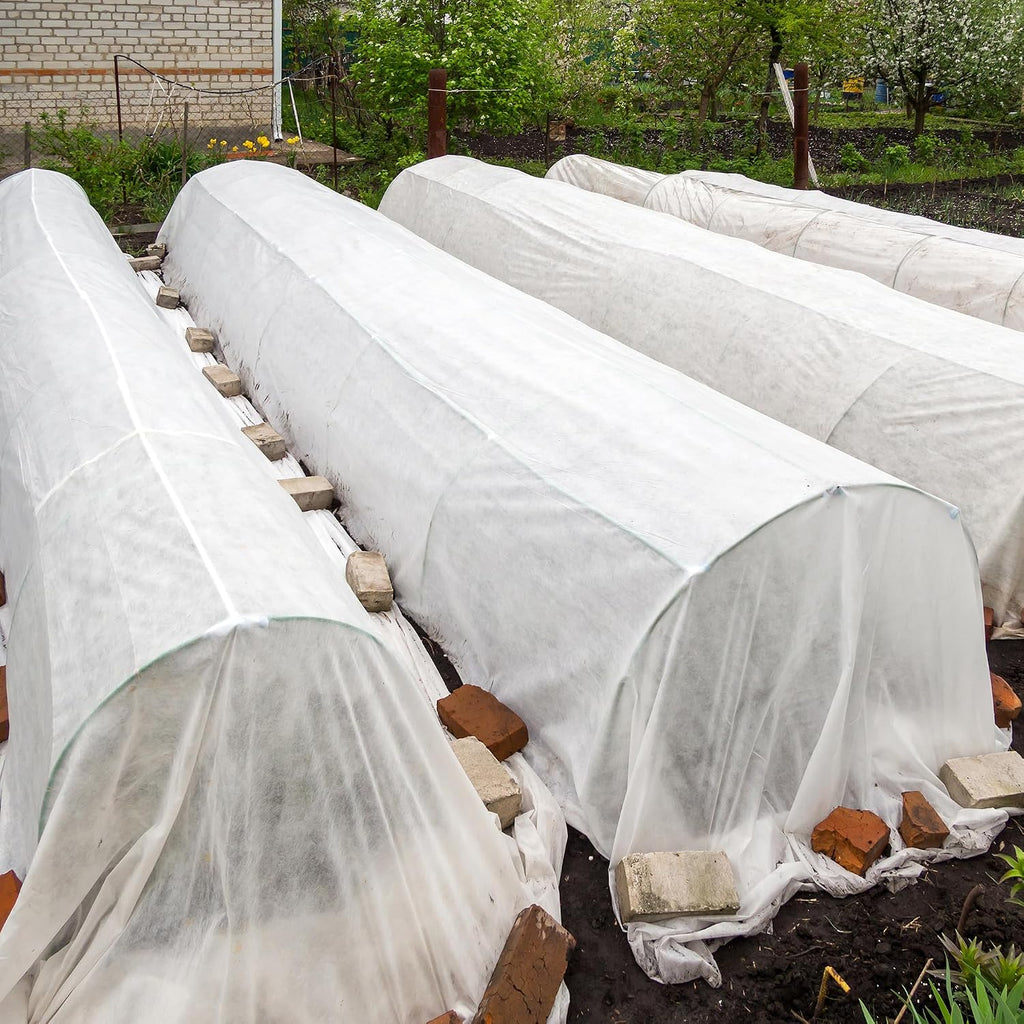 DECOHS 50 x 10 Ft Plant Sun Protection Cloth, Garden Plant Shade Cloth, Non-Woven White Light Refraction Sunshade