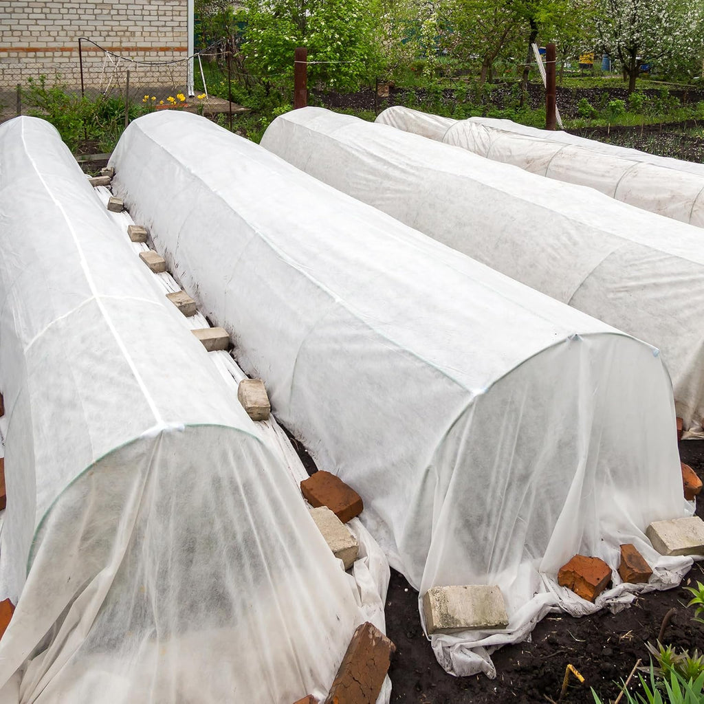 DECOHS 40 x 10 Ft Plant Sun Protection Cloth, Garden Plant Shade Cloth, Non-Woven White Light Refraction Sunshade