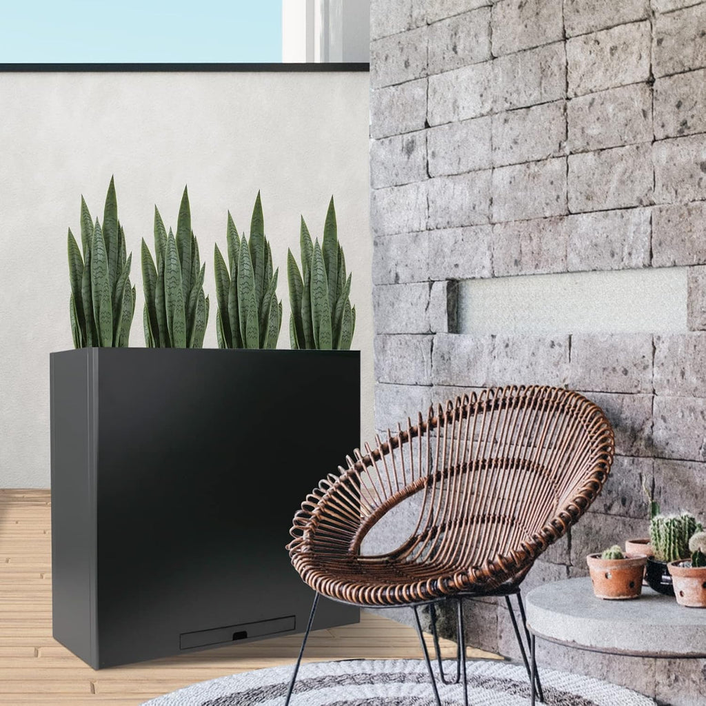 Worth Garden 3ft Artificial Snake Plant Fake Sansevieria Indoor Outdoor, 28 Thick Leaves Lifelike Faux Silk Plant, Home