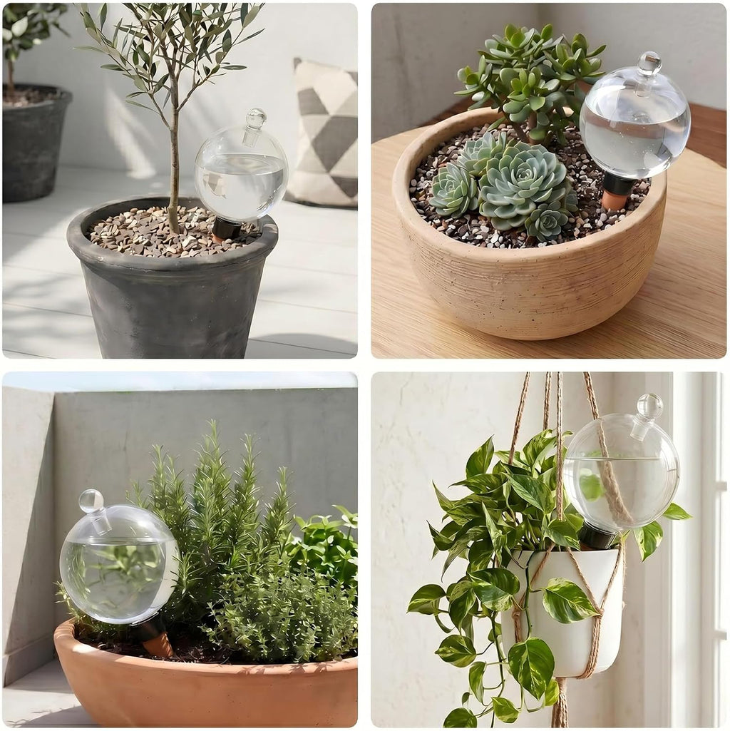 EX-Large Plant Watering Globes with Cover 26oz Top Fill Plastic Water Bulbs Self Watering Planter Inser, Slow Release