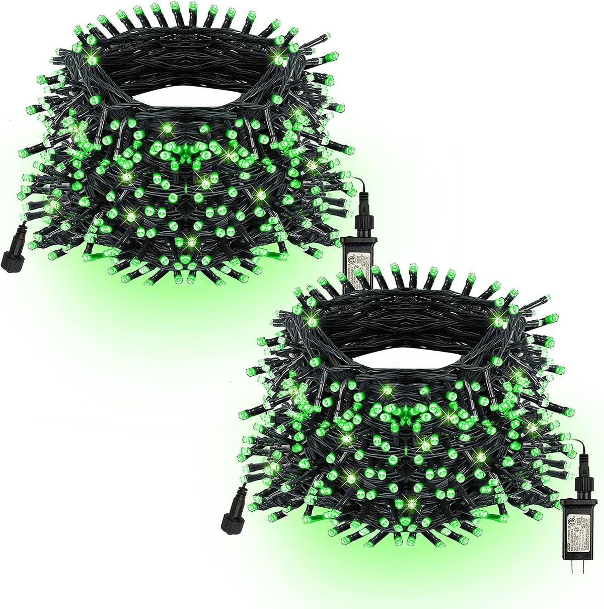 TW SHINE Green Christmas Lights, Total 400 LED 132FT Christmas Lights Plug in with 8 Modes, Waterproof Fairy St. Patrick's Day Light Outdoor, Indoor Christmas Decorations for Party Yard Decorations