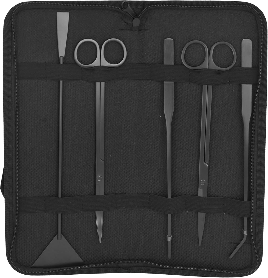 Mandala Crafts Black 12 Inch Aquascaping Tool Kit for Aquarium Terrariums | Rust Resistant Stainless Steel Spatula
