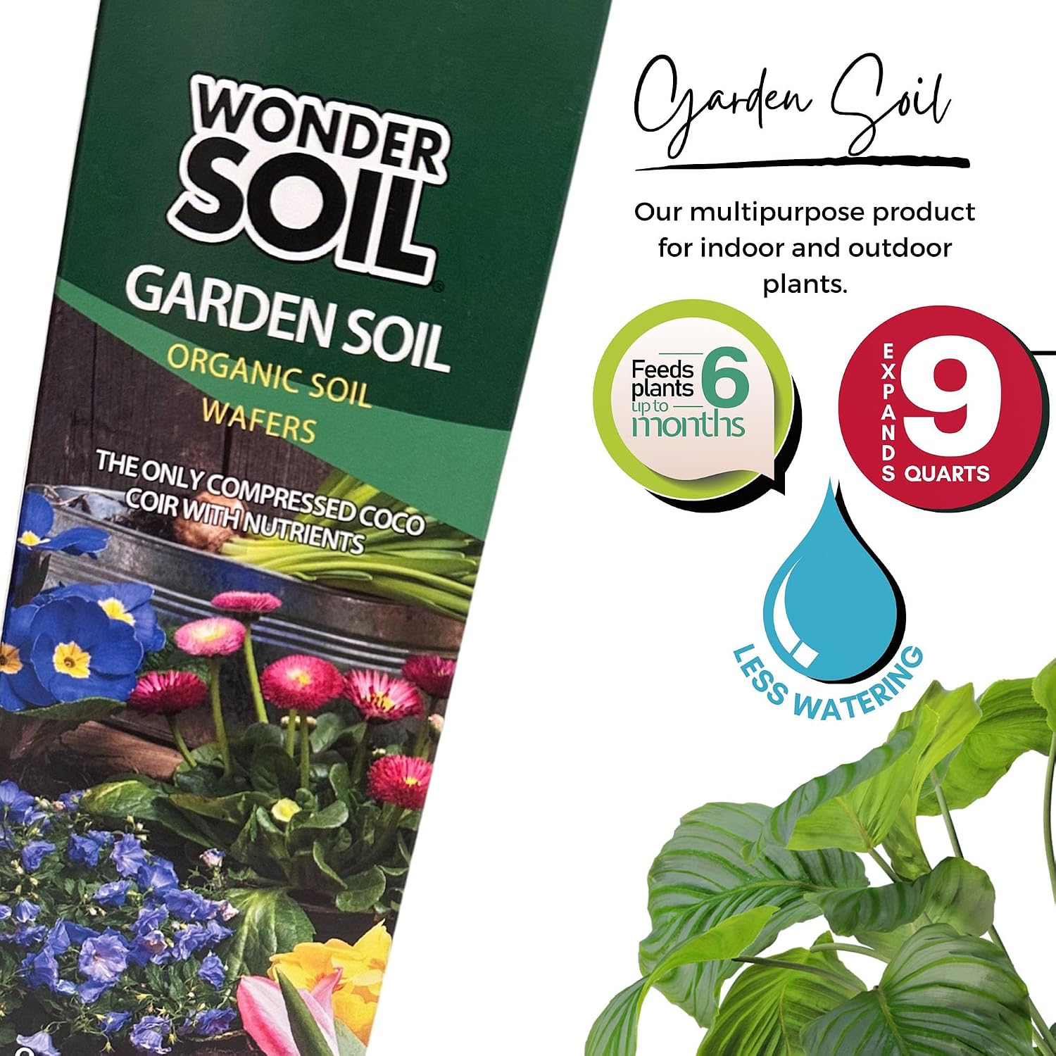 18 Wafers | 1 Wafer Fills an 8" Pot | Ready to Plant Organic Potting Soil Loaded with Nutrients | 18 Wafers Expand to 9