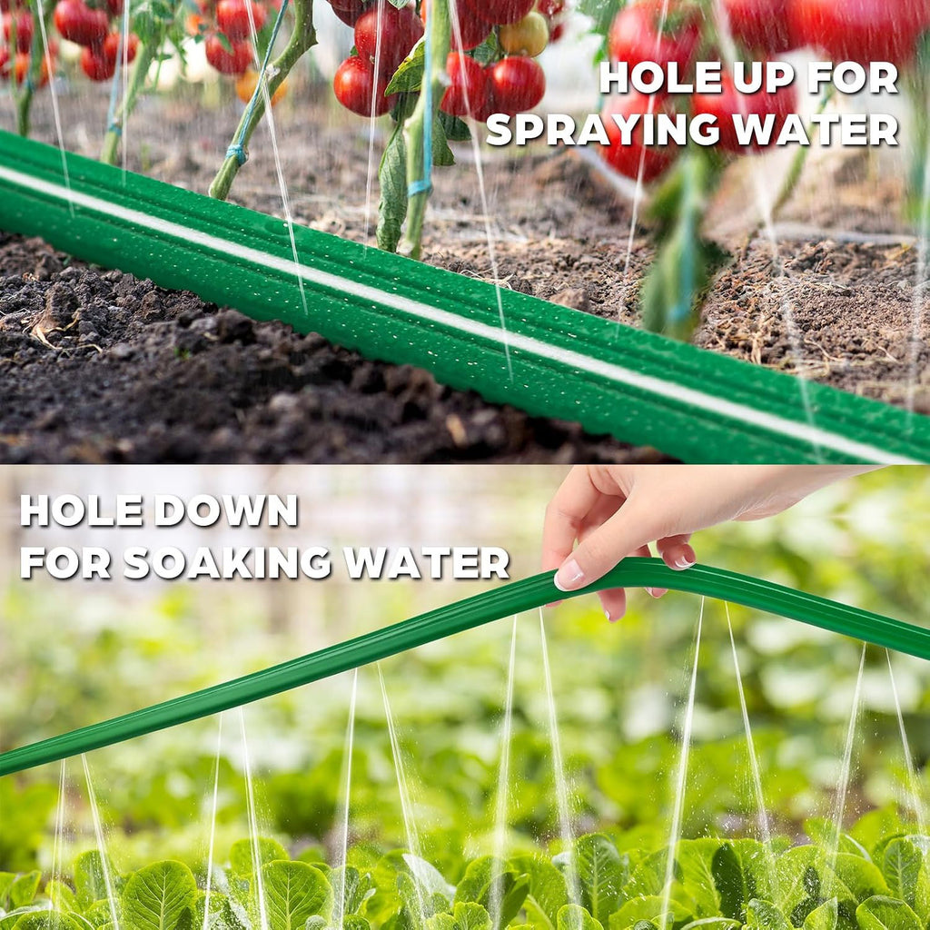 Jin&Bao 50FT Sprinkler Hose Heavy Duty Garden Lawn Water Hose with Staples | High-efficiency sprinkler system,dual-use