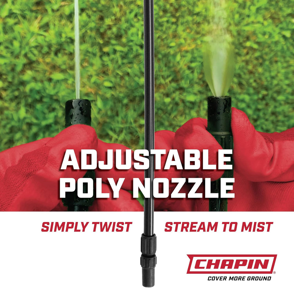 Chapin 1-Gallon Foaming Sprayer, Precise Coverage | Translucent poly tank; foaming spray improves accuracy and reduces