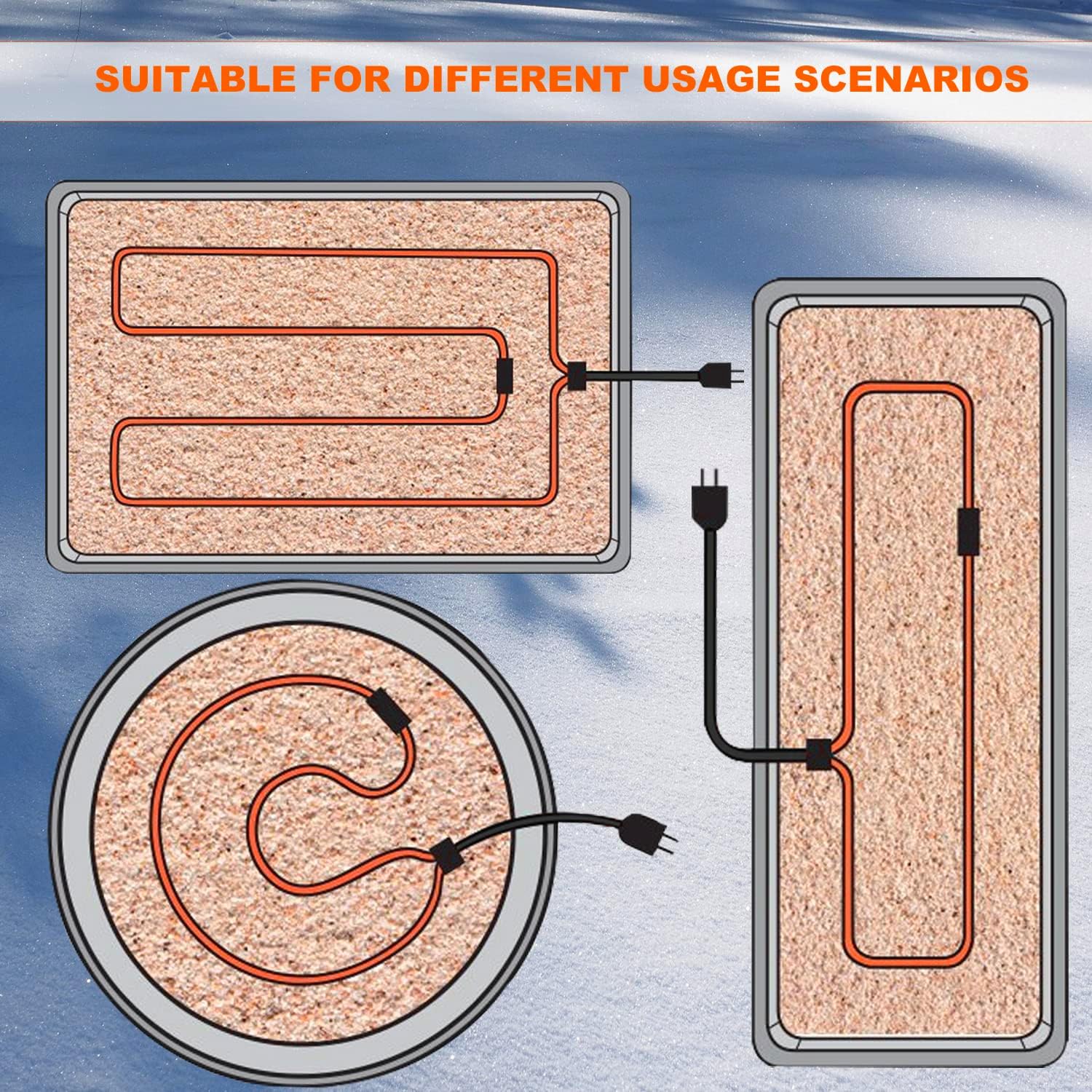 Soil Heating Cable 49 Ft Electric Soil Warming Cable Greenhouse Plant Soil Heater Cable Keep Soil Warm for Soil