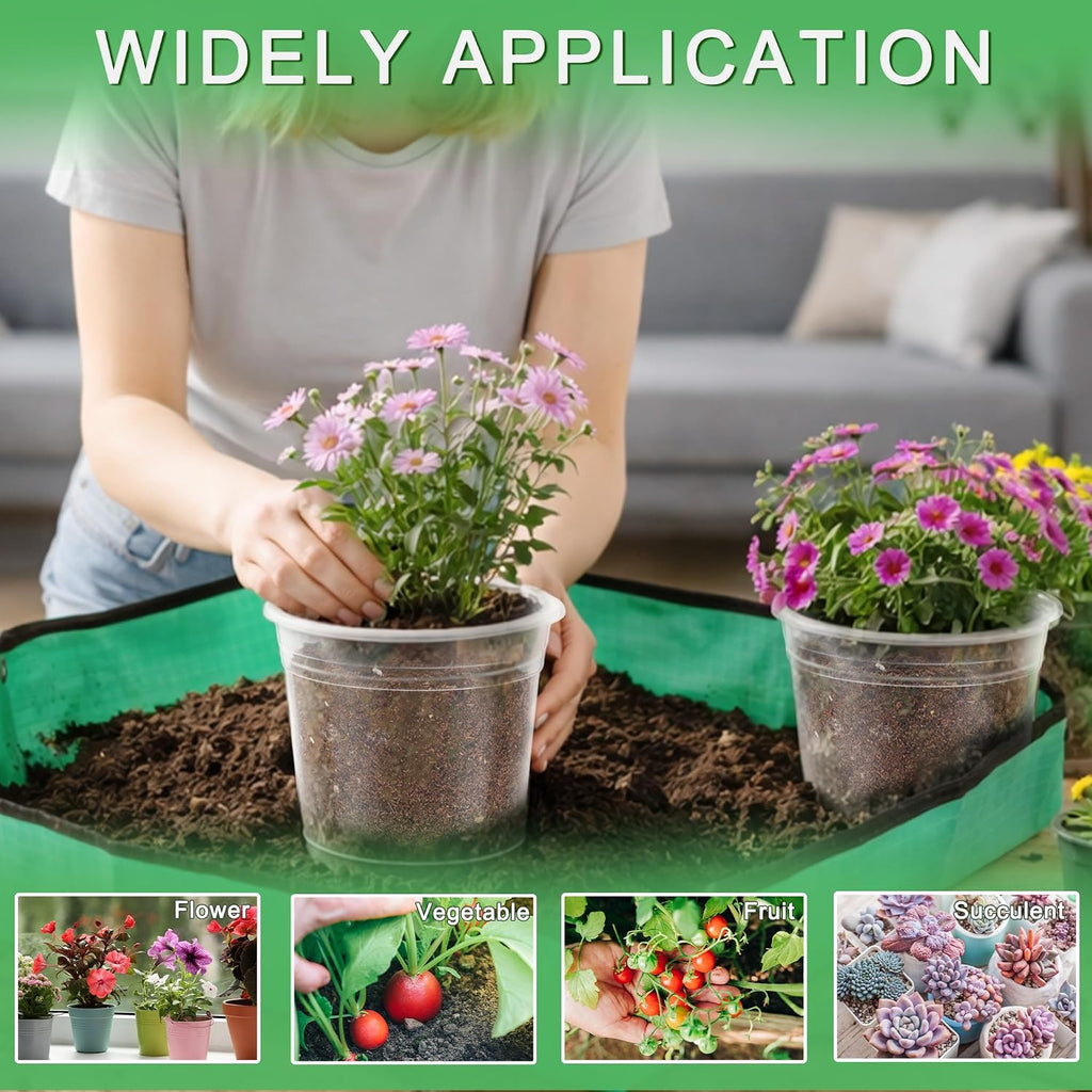 12PCS 5.75/7/8/10 in Clear Nursery Pots with Drainage Plant Pots | For Plants Seedling Flower Vegetables Orchids
