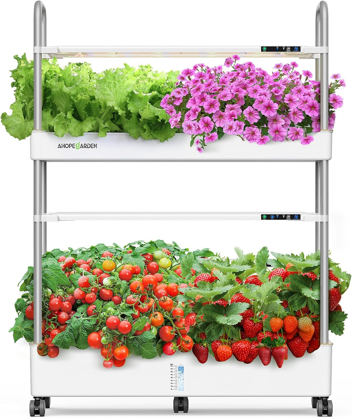 Ahopegarden Indoor Garden Hydroponics Growing System Kit: 60 Pods Indoor Herb Garden with LED Grow Light - Plant