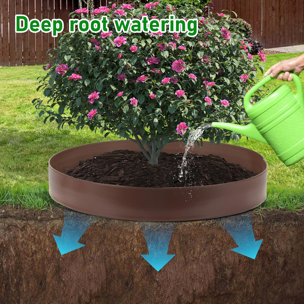 30 Ft Planting Grow Rings with 30 PCS Spikes Plant Rings for Outdoor Plants Planting Ring for Separate Rock and
