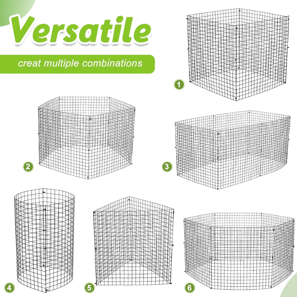 Zubebe 8 Pack Small Wire Plant Protectors Square Plant Protectors from Animals Mesh Cage Chicken Wire Cloche for Shrubs