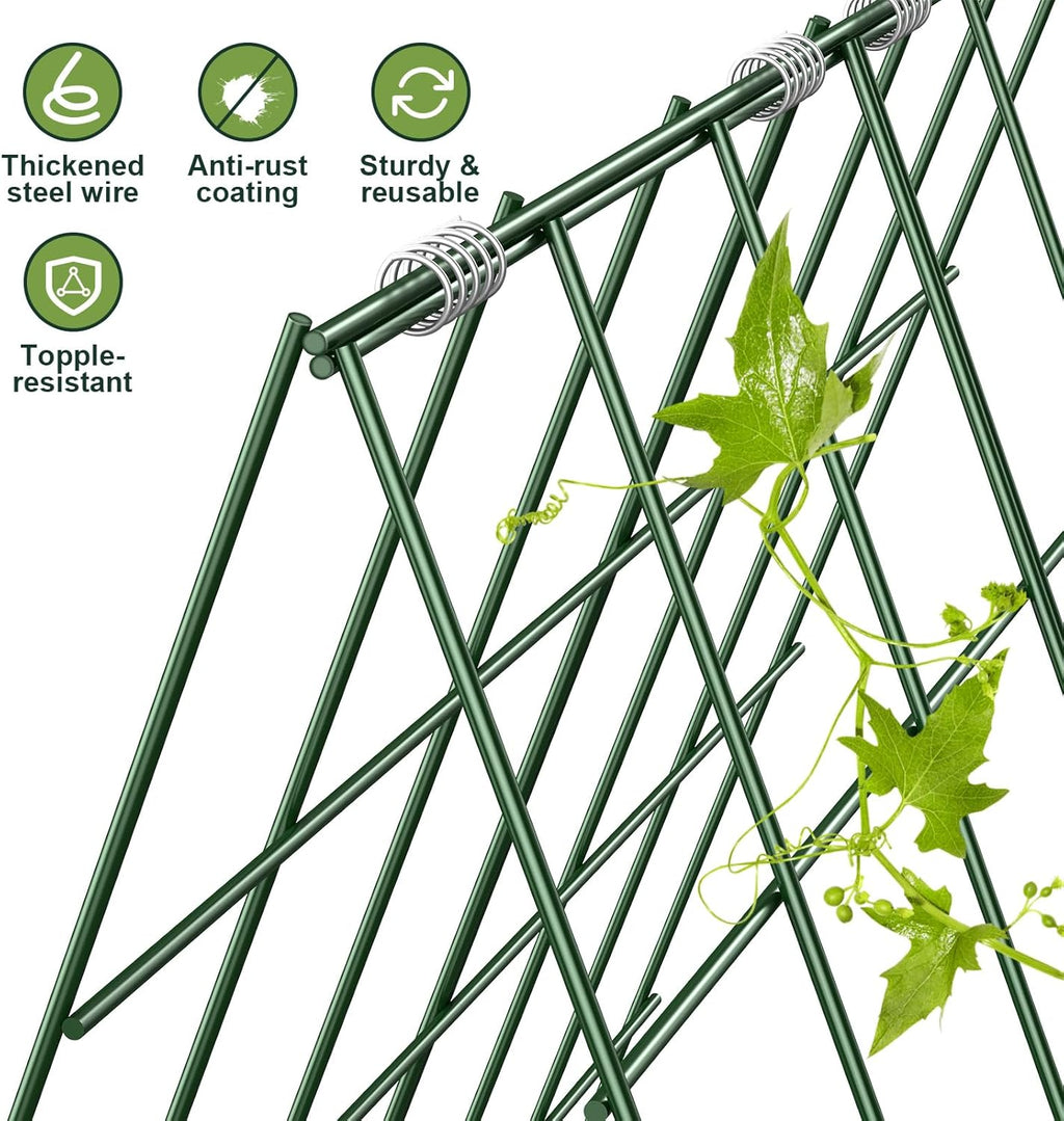 Amoskey Cucumber Trellis, Garden Trellis for Climbing Plants Outdoor, Foldable A-Frame Trellis, Cucumber Trellis for