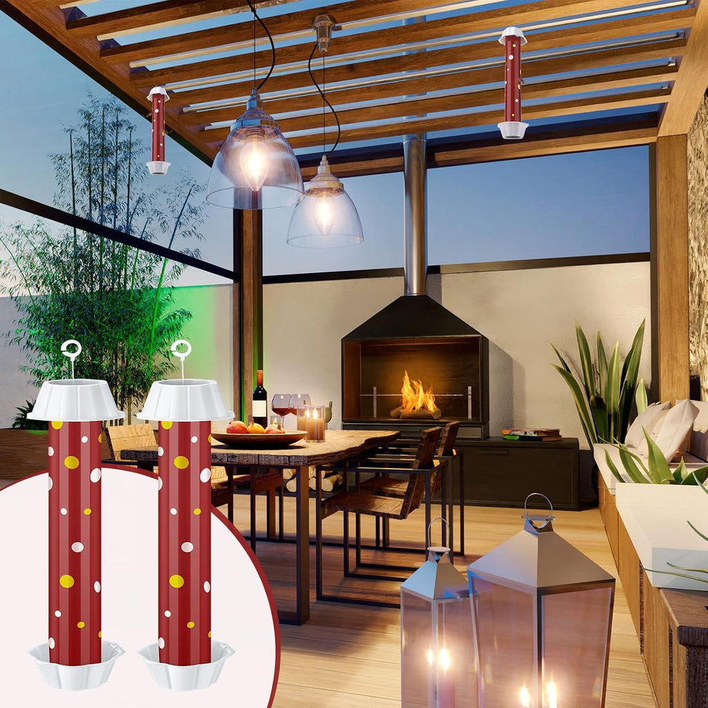 12 Pcs Sticky Fly Trap Fly Stick Indoor Outdoor Long Lasting Adhesive Fly Catcher with Hanging Hook for Wasps Gnats