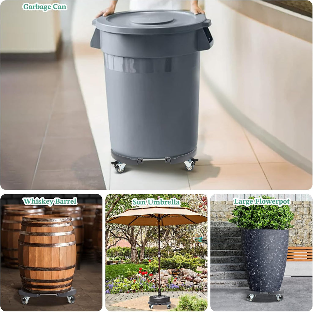 W B D WEIBIDA Round Dolly with Wheels Heavy Duty, Adjustable Pot Dolly 16-20 Inch, Large Plant Mover Indoor Outdoor