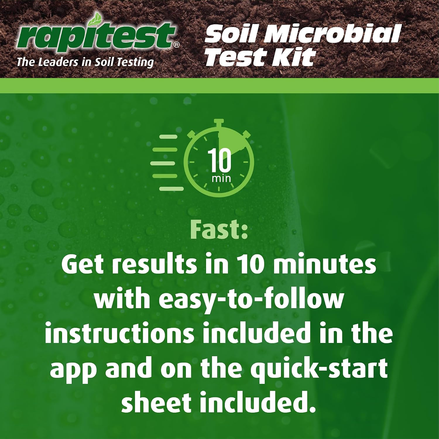 Rapitest® Soil Microbial Test Kit. Improve Soil Health and Activity. for use Along with Soil