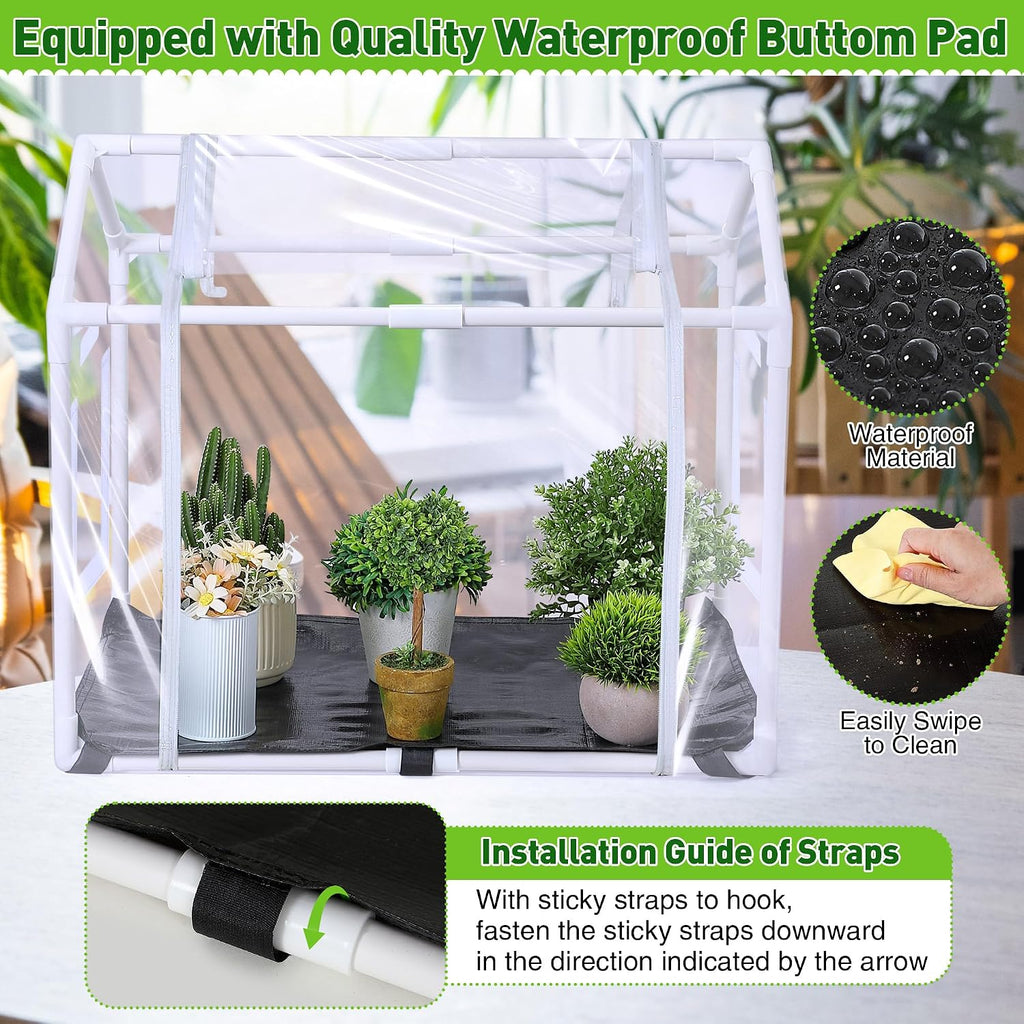 Mini Greenhouse with Potting Mat for Indoor Plant, Portable Greenhouse | Heavy Duty Portable Green House with